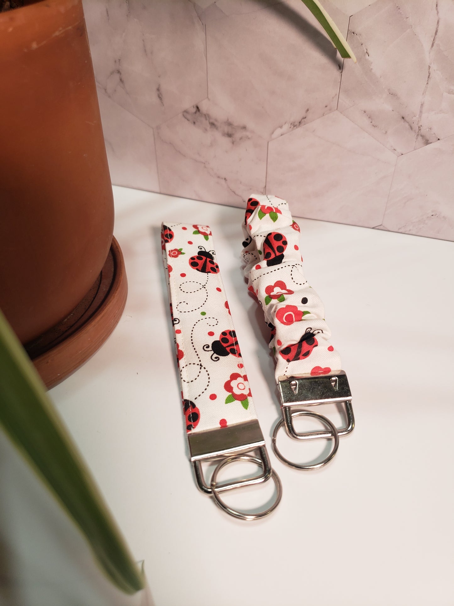 Ladybug Scrunchie Wristlet