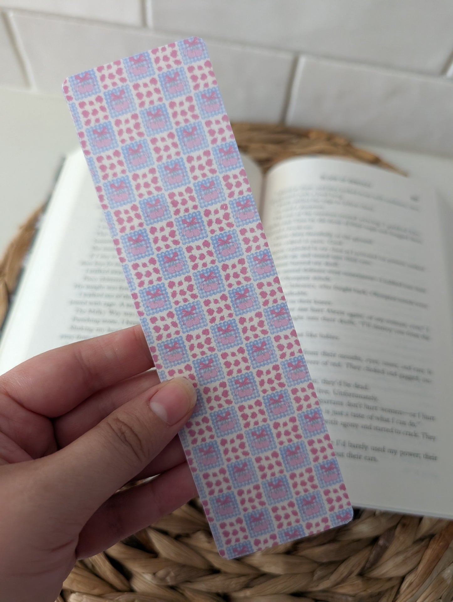 Checkered Coquette Bookmark