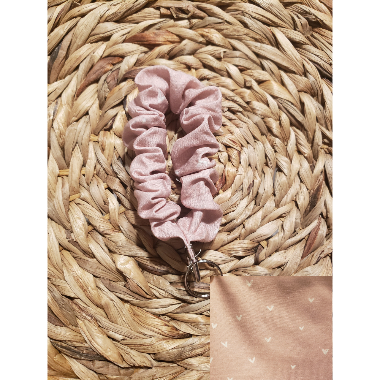 Pink Scrunchie Wristlet