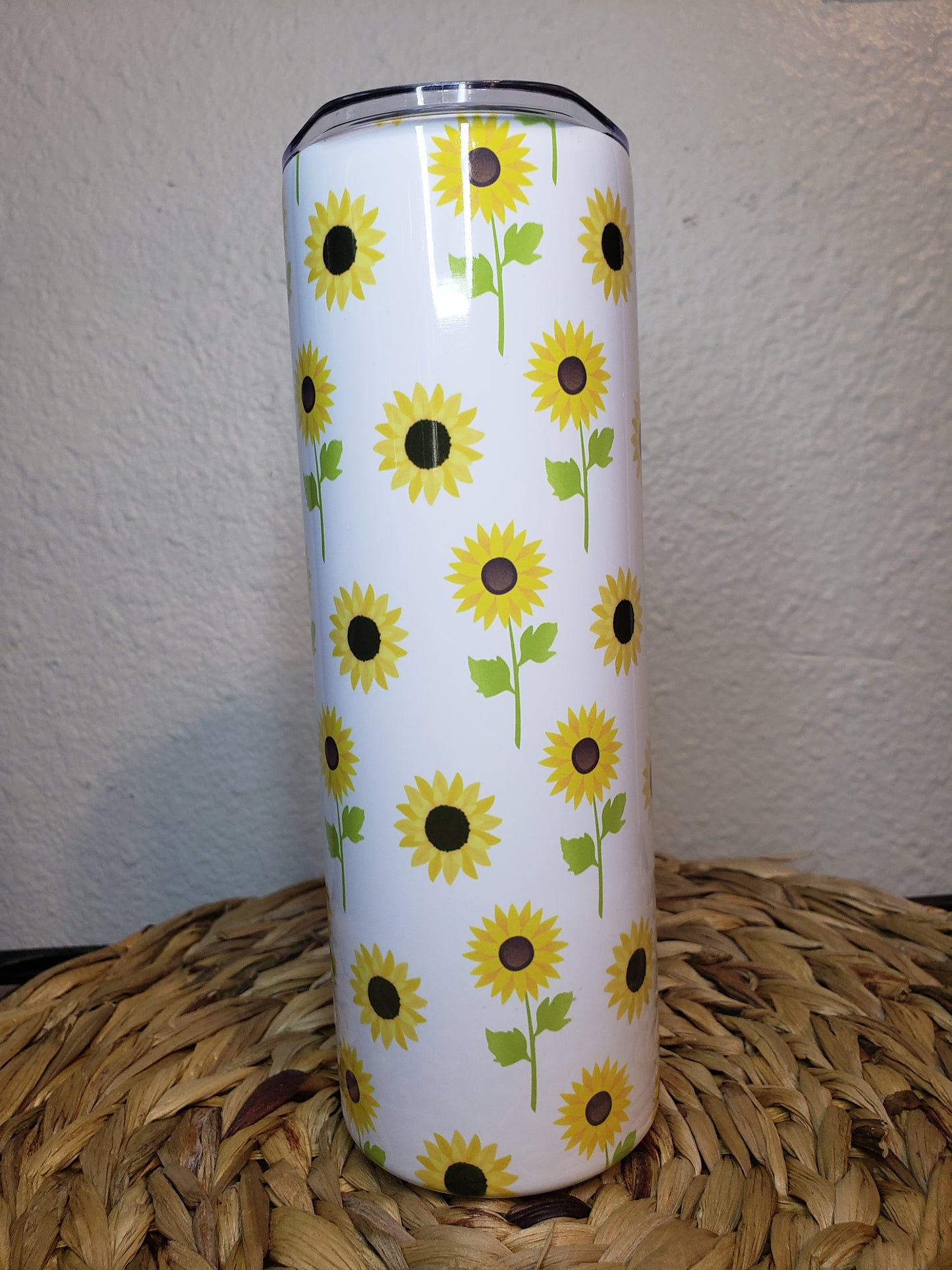 Sunflower Design 20 Oz Skinny Tumbler