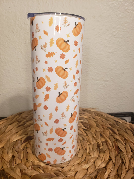 Pumpkins Falling 20 oz Tumbler