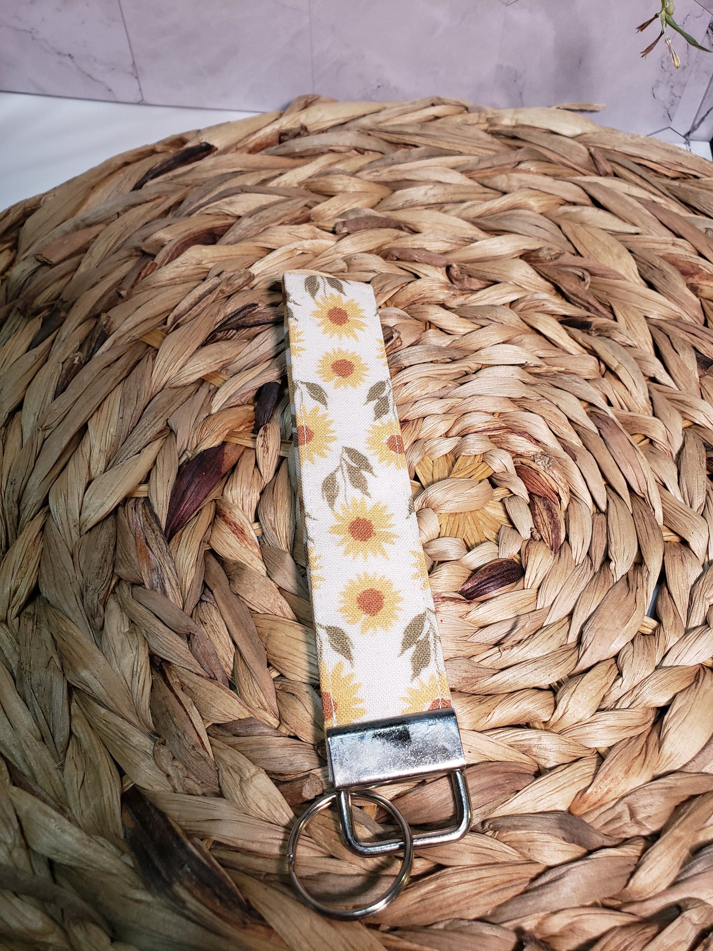 Vintage Sunflower Wristlet