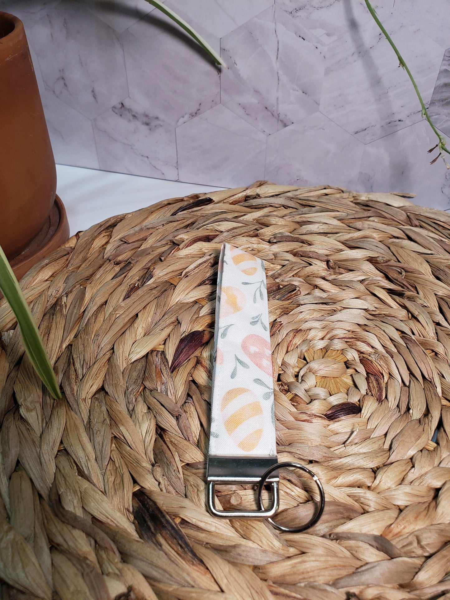 Pastel Egg Wristlet Keychain