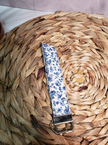 Blue Floral Wristlets