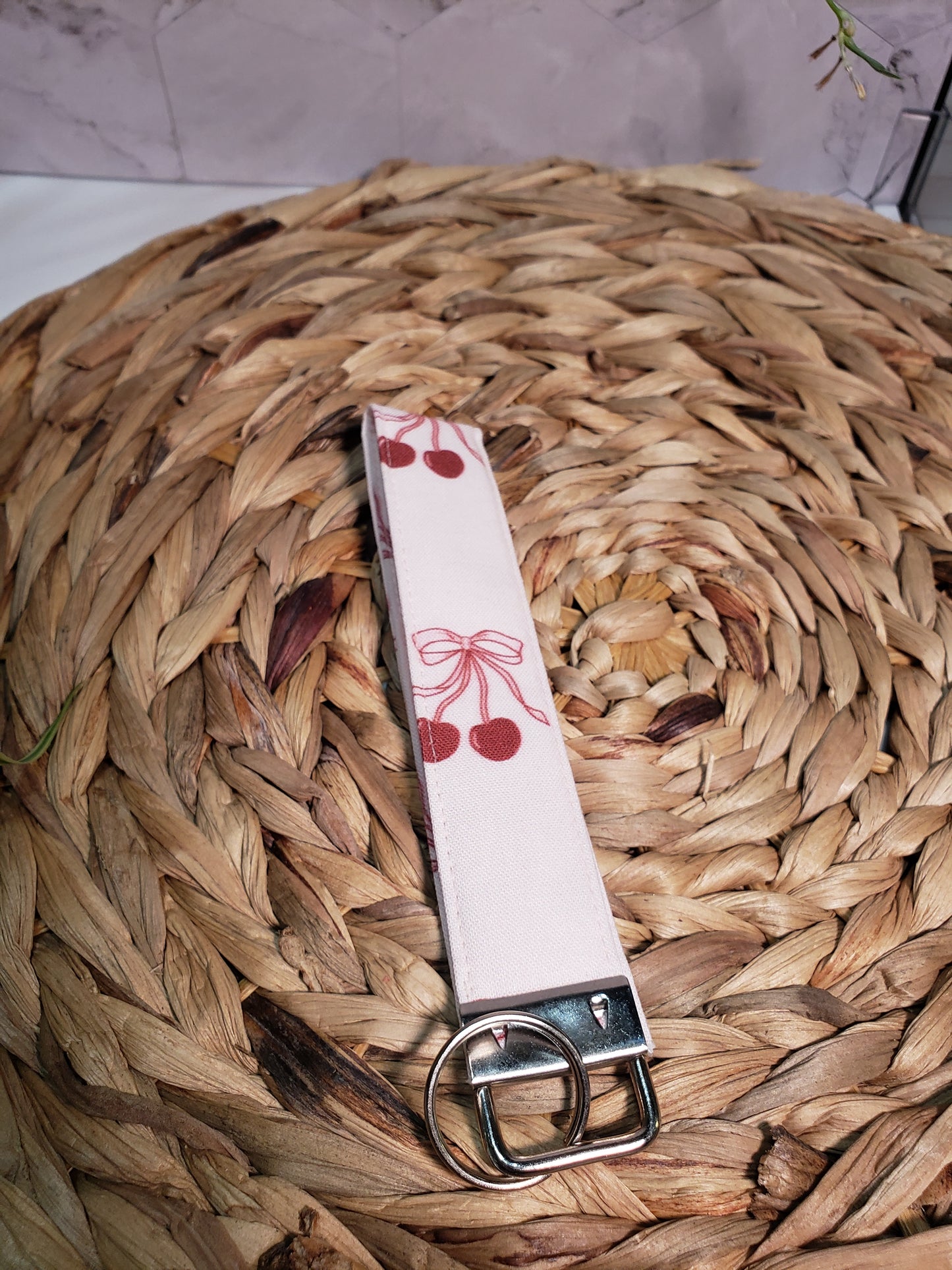 Cherry Coquette Wristlet Keychain