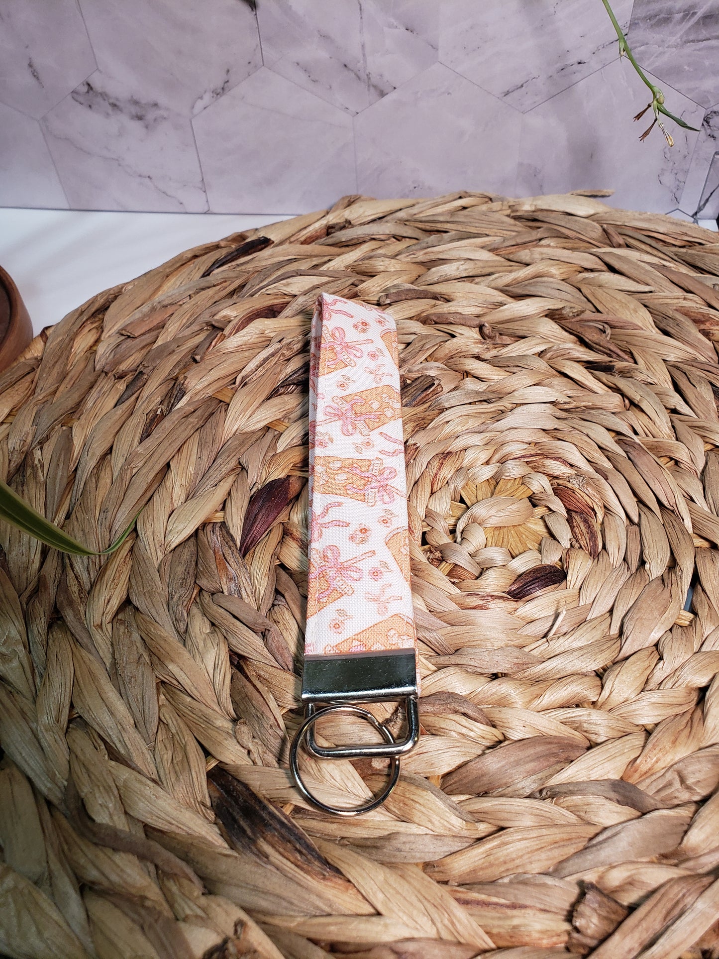 Ice Coffee Coquette Cotton Wristlet