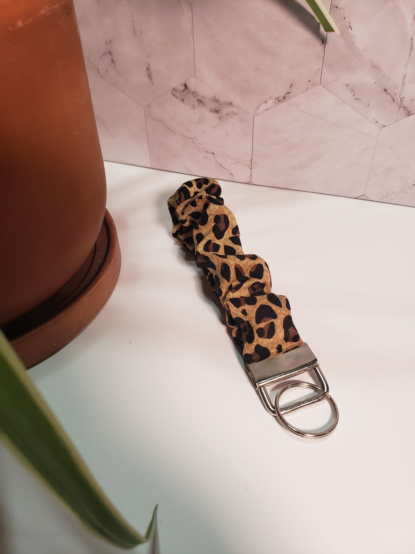 Cheetah Scrunchie Wristlet
