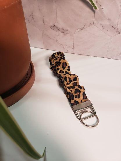 Cheetah Scrunchie Wristlet