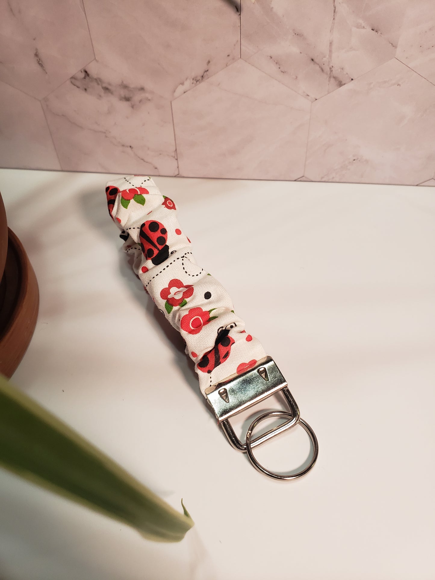 Ladybug Scrunchie Wristlet