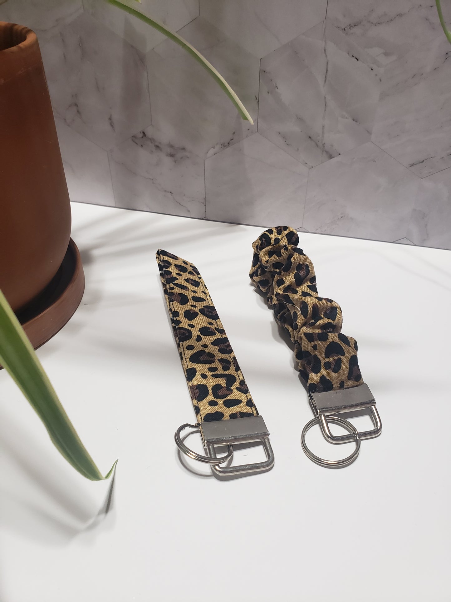 Cheetah Scrunchie Wristlet