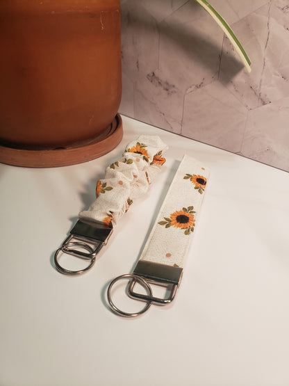 Sunflower Scrunchie Wristlet