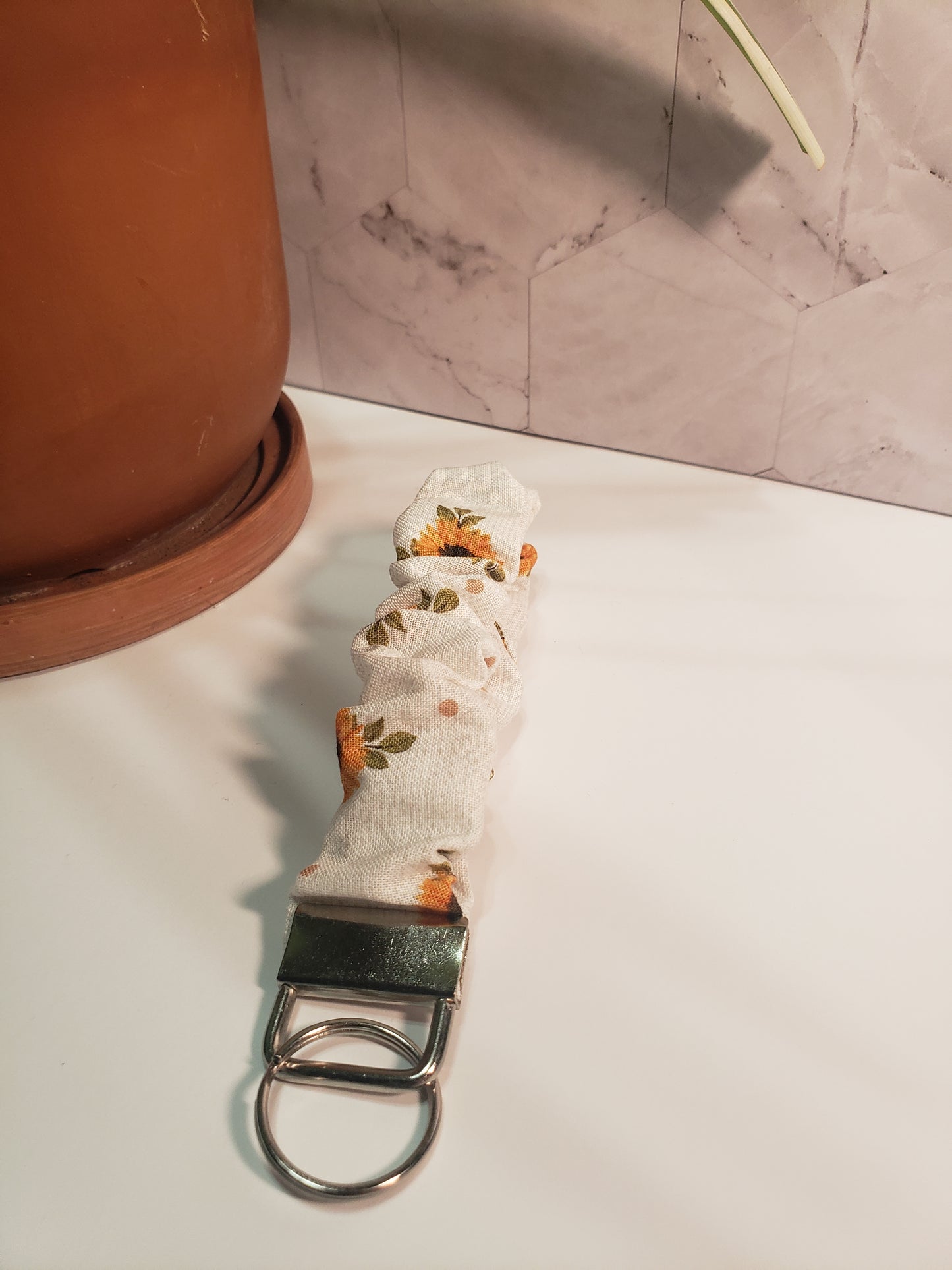 Sunflower Scrunchie Wristlet