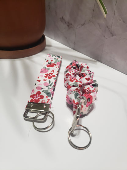 Floral Scrunchie Wristlet