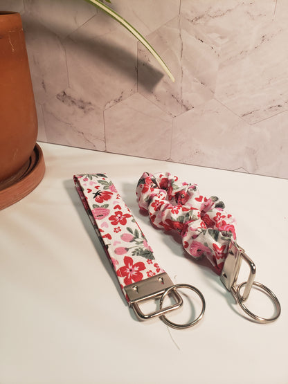 Floral Scrunchie Wristlet