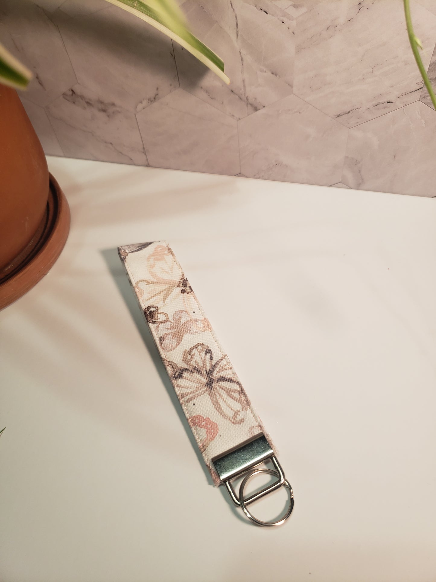 Butterfly Cotton Wristlet Strap