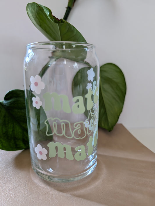Matcha Lover 16oz Glass Cup