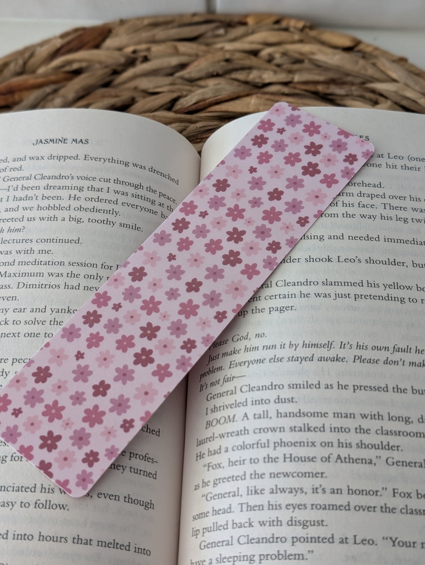 Pink Floral Bookmark