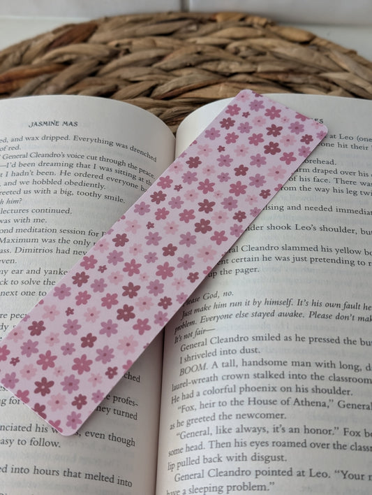 Pink Floral Bookmark